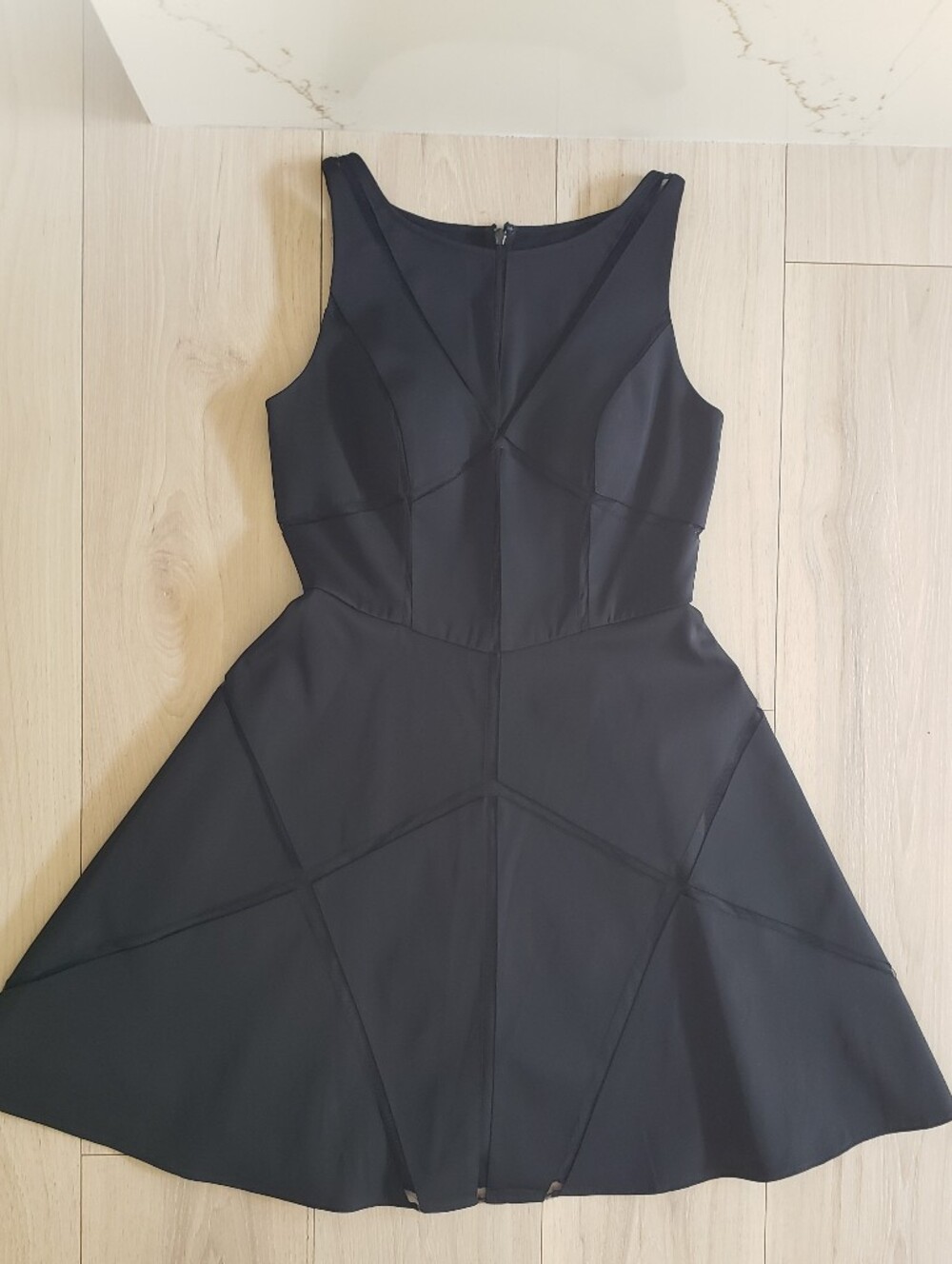 Aidan Mattox Black Fit-and-Flare Mini Dress